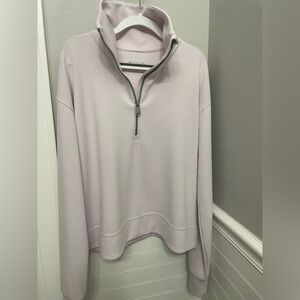 Athleta Seasoft Quarter Zip - light pink